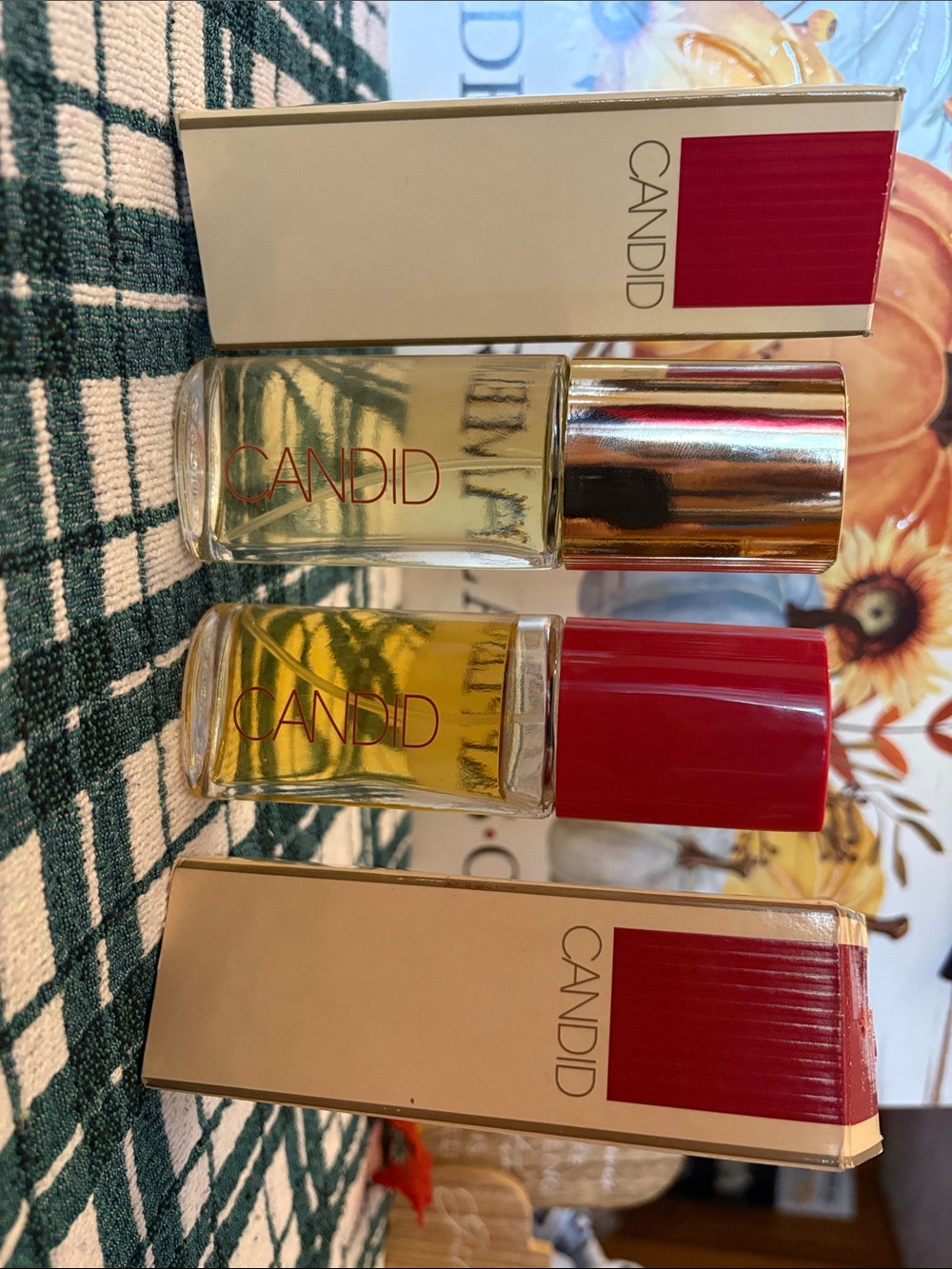 Avon Candid Gold and Red Decorative Accent Vintage 1980s